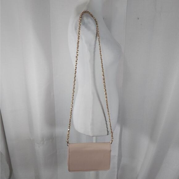 NWOT! BEBE! BABY PINK VEGAN LEATHER "DIAMOND" STUDDED LOGO MINI PURSE CROSSBODY! - Picture 4 of 14